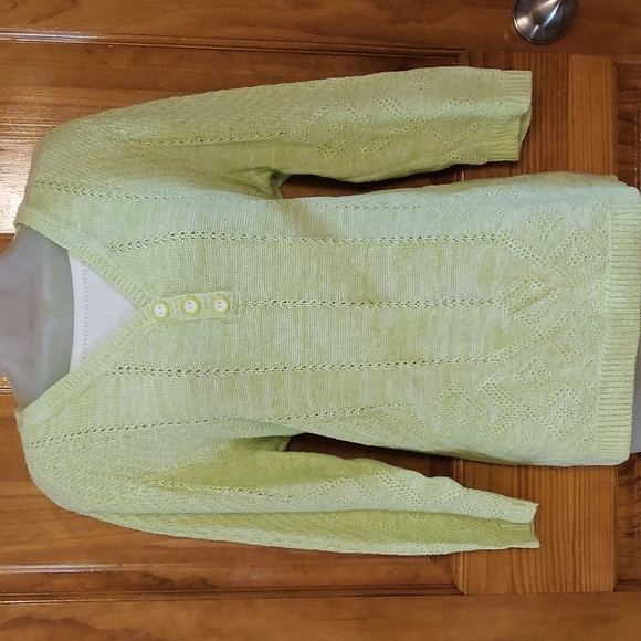 Christopher & Banks pastel green 3/4 sleeve sweater large. - Picture 1 of 1